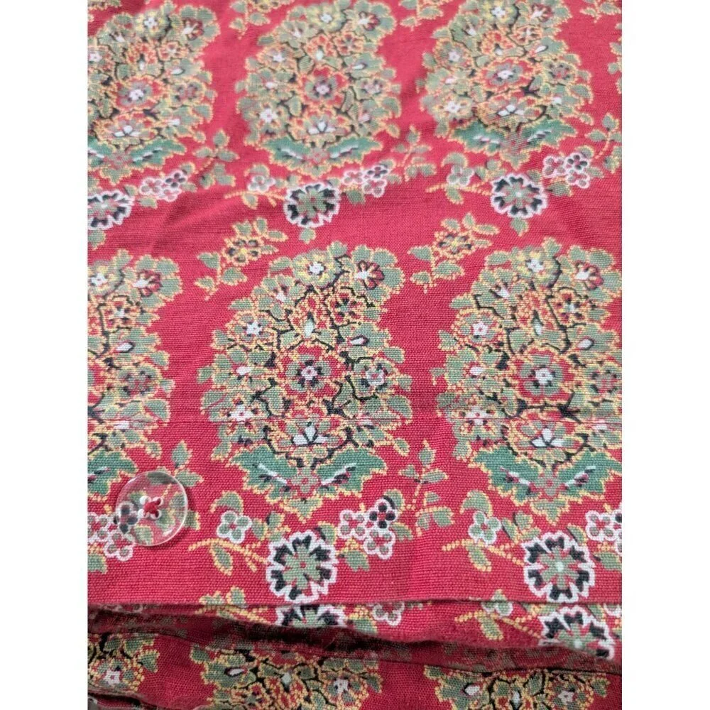 Pottery Barn King Duvet Cover Greta Bhotah Red Paisley Cotton Linen Blend Boho